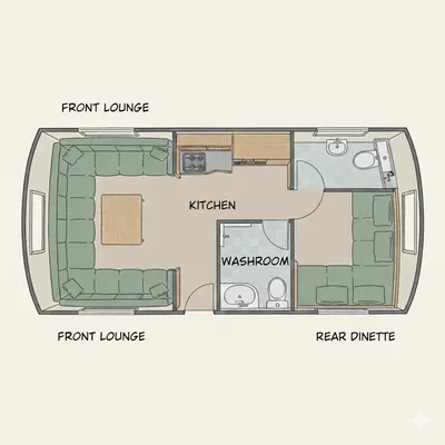 Double Dinette (End Bedroom) floorplan