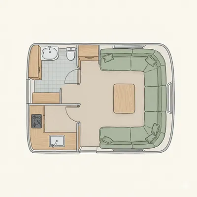Bailey Discovery D4-2 floor plan - day mode