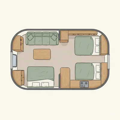 Twin Singles (End Kitchen) floorplan