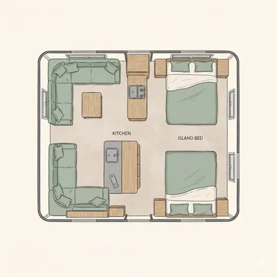 Bailey Pegasus Grande Se Brindisi floor plan - day mode