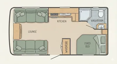 Adria Altea floor plan - day mode