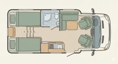 Sunlight V 66 floor plan - day mode