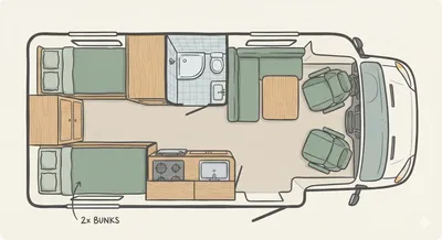 Sunlight A72 floor plan - day mode
